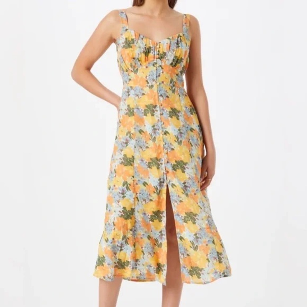 Abercrombie & Fitch Floral Button Midi Dress Women’s Size Large NWOT